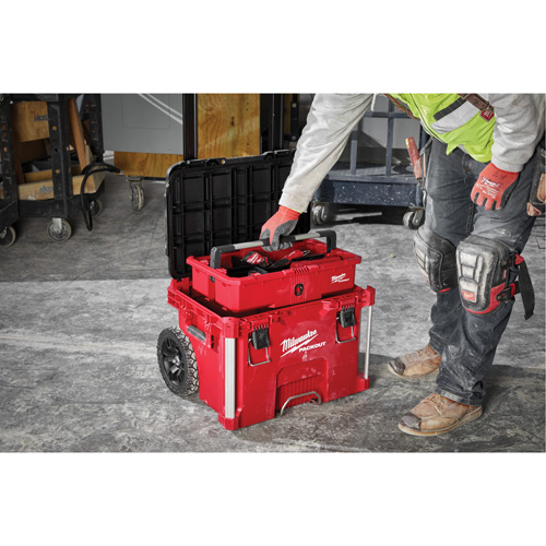 Boîte &agrave; outils sur roues PACKOUT, 18" x 22" x 19-1/2", Noir/Rouge Mukwa Safety Services