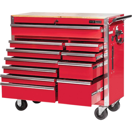 PRC4211 Armoire roulante de s&eacute;rie Pro, 11 tiroirs, 42" la x 18" p x Rouge Mukwa Safety Services