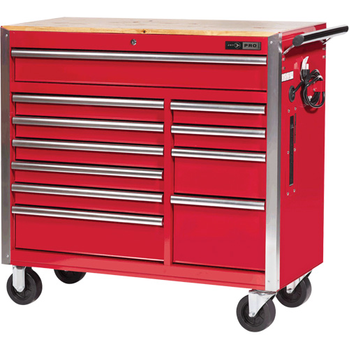 PRC4211 Armoire roulante de s&eacute;rie Pro, 11 tiroirs, 42" la x 18" p x Rouge Mukwa Safety Services