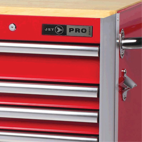 PRC7215 Pro Series Roller Cabinet, 15 Drawers, 72" W x 24" D x Red Mukwa Safety Services