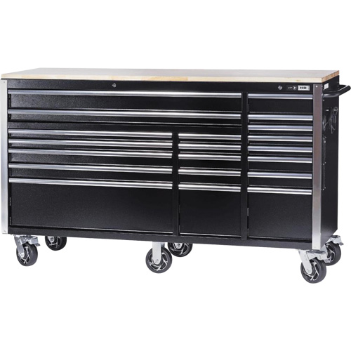 HDRC7220 Armoire mobile de s&eacute;rie HD, 20 tiroirs, 72" la x 24" p x 42-3/10" h, Noir Mukwa Safety Services