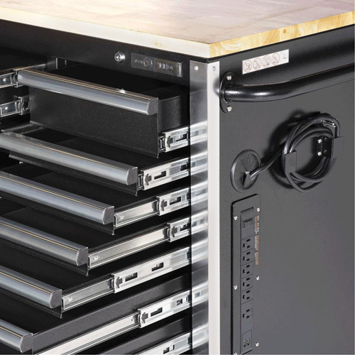 HDRC7220 Armoire mobile de s&eacute;rie HD, 20 tiroirs, 72" la x 24" p x 42-3/10" h, Noir Mukwa Safety Services