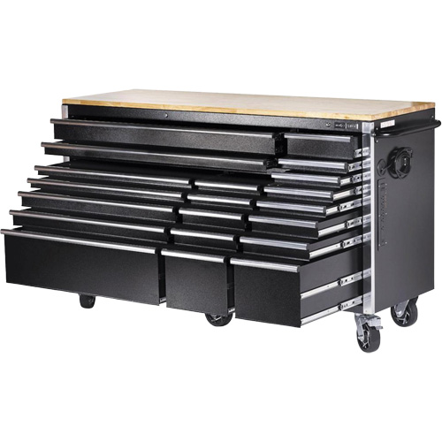 HDRC7220 Armoire mobile de s&eacute;rie HD, 20 tiroirs, 72" la x 24" p x 42-3/10" h, Noir Mukwa Safety Services