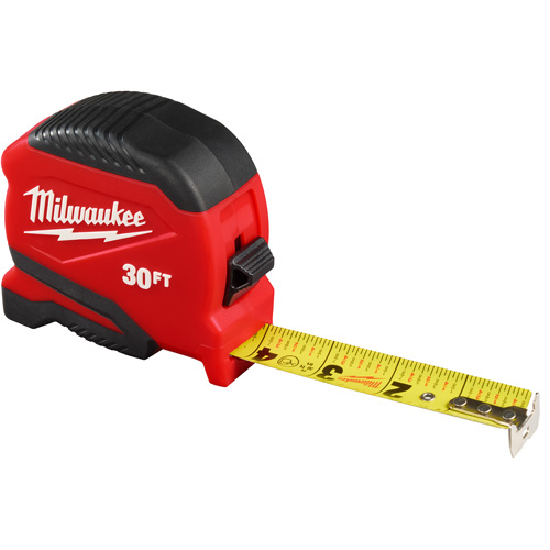 Compact Tape Measure, 1" x 30' Mukwa Safety Services