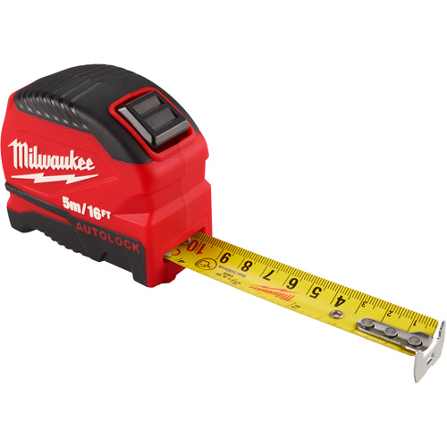 Auto-Lock Tape Measure, 1" x 16' Mukwa Safety Services