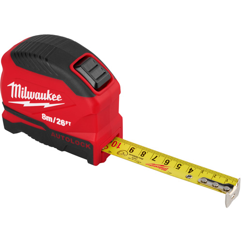 Auto-Lock Tape Measure, 1" x 26' Mukwa Safety Services