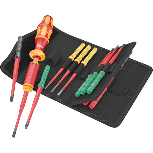 Jeu de lames Kraftform Kompakt &agrave; couple VDE 15-morceaux, 1000 V Mukwa Safety Services