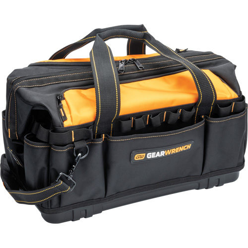 Professional 20" Tool Bag, Nylon, 33 Pockets, Black/Orange Mukwa Safety Services