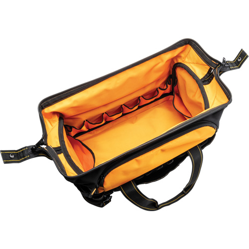 Professional 20" Tool Bag, Nylon, 33 Pockets, Black/Orange Mukwa Safety Services