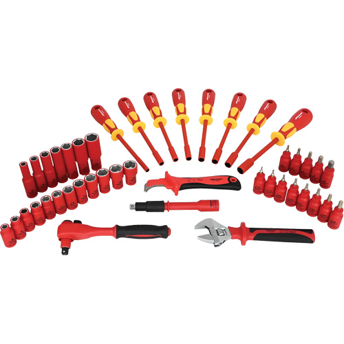 Jeu d'outils et douilles isol&eacute;s, 44 M Mukwa Safety Services