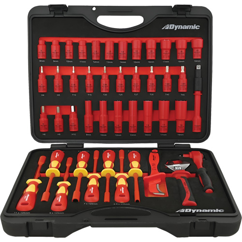 Jeu d'outils et douilles isol&eacute;s, 44 M Mukwa Safety Services