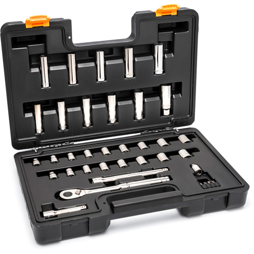 Jeu d'outils pour m&eacute;canicien &agrave; 72 dents, 12 pans et &agrave; prise de 3/8" Mukwa Safety Services