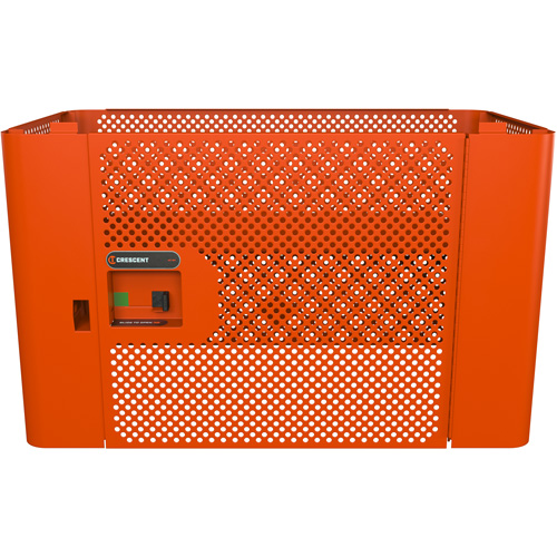 Panneau de s&eacute;curit&eacute; en maille RAILWORKS avec porte simple et rangement verrouillable Mukwa Safety Services