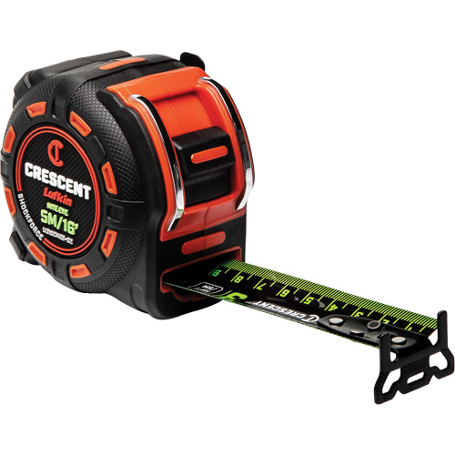 Shockforce NITE EYE Tape Measure, 1-1/4" x 16'/5 m, Metric/SAE Graduations Mukwa Safety Services
