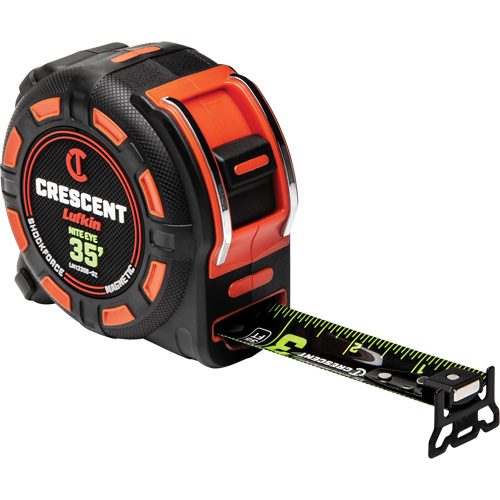Shockforce NITE EYE Magnetic Tape Measure, 1-1/4" x 35', SAE Graduations Mukwa Safety Services