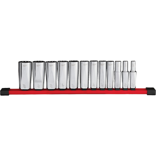 Jeu de douilles profondes SAE &agrave; 12 pans , 12 Mcx, Prise de 3/8", Profond Mukwa Safety Services