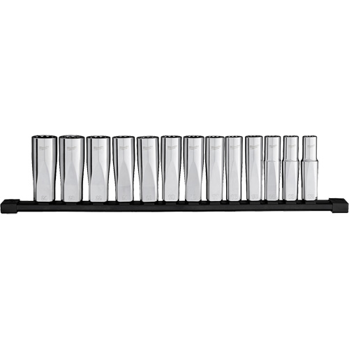 Jeu de douilles &agrave; puits profondes m&eacute;triques &agrave; 12 pans, 13 Mcx, Prise de 1/2", Profond Mukwa Safety Services