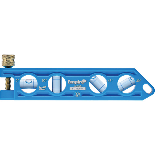 TRUE BLUE&reg; Die Cast Torpedo Level, 6" L, Aluminum, 4 Vials Mukwa Safety Services