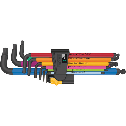 Jeu de cl&eacute;s m&acirc;les 950/9 Hex-Plus multicolore, 9 mcx, Imp&eacute;rial Mukwa Safety Services