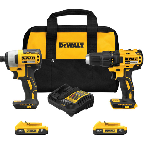 Drill & Impact Driver Combo Kit, Lithium-Ion, 20 V Mukwa Safety Services