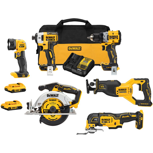 Ensemble six outils sans fil &agrave; moteur sans balai XR , Lithium-ion, 20 V Mukwa Safety Services