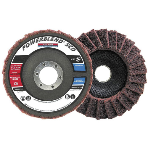 POWERBLEND SCD Surface Conditioning Flap Disc, 5" x 7/8", Type 29, Medium Grit Mukwa Safety Services
