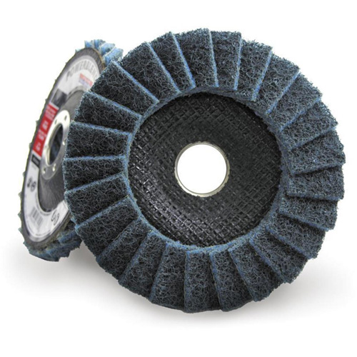 Disque &agrave; lamelles incurv&eacute; pour traitement de surface POWERBLEND SCD, 4-1/2" x 7/8", Type 29, Grain Fin Mukwa Safety Services
