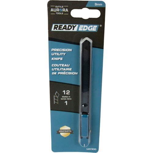 Couteau d'usage g&eacute;n&eacute;ral de 9 mm , Acier inoxydable, Prise en Plastique Mukwa Safety Services