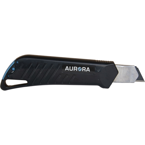 Couteau professionnel de 18 mm avec verrouillage &agrave; cliquet, Acier inoxydable, Robuste, Prise en Plastique Mukwa Safety Services