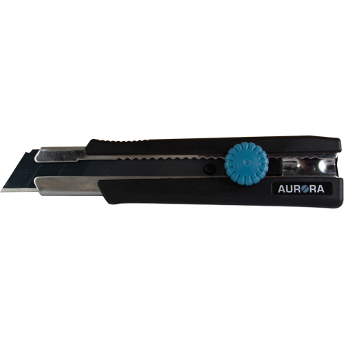 Couteau r&eacute;tractable de 25 mm, Acier inoxydable, Robuste, Prise en Caoutchouc Mukwa Safety Services