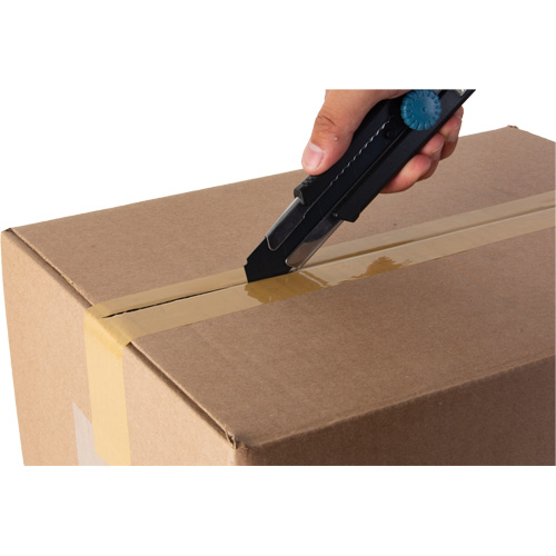 Couteau r&eacute;tractable de 25 mm, Acier inoxydable, Robuste, Prise en Caoutchouc Mukwa Safety Services