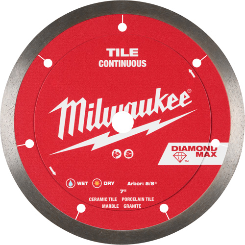 Lame diamant&eacute;e continue pour tuile DIAMOND MAX Mukwa Safety Services
