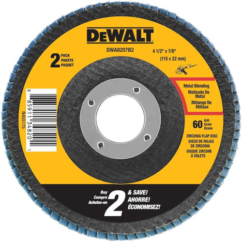 Disque &agrave; lamelles ELITE SERIES, 4-1/2" x 7/8", Type 29, Grain 60, Alumine de zirconium Mukwa Safety Services