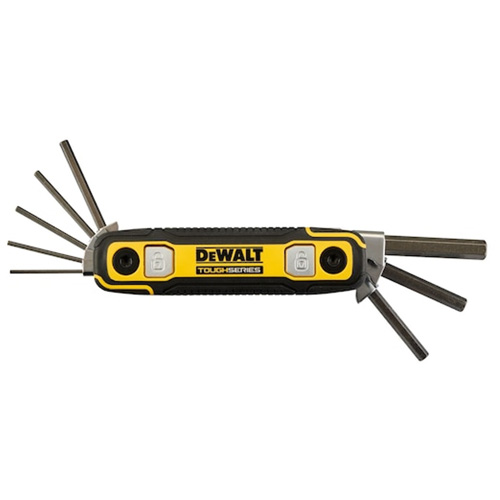 TOUGHSERIES Folding Locking Hex Key, 8 Pcs., Metric Mukwa Safety Services