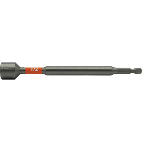 Impactech&reg; Nut Driver, 1/2" Tip, 1/4" Drive, 6" L, Magnetic Mukwa Safety Services