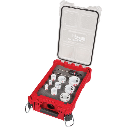 QUIK LOK HOLE DOZER Bi-Metal Kit with PACKOUT Compact Organizer, 12 Pieces Mukwa Safety Services