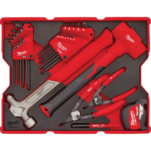 Jeu de cl&eacute;s hexagonales et marteaux avec plateau pour tiroirs PACKOUT Mukwa Safety Services
