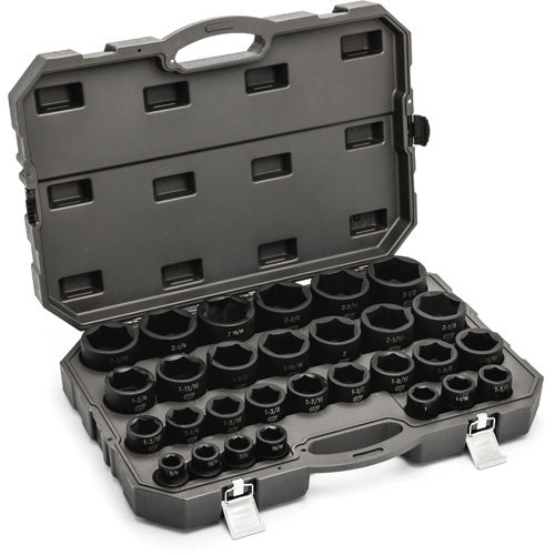 6 Point SAE Socket Set, 29 Pcs, Impact, 3/4" Drive Size Mukwa Safety Services