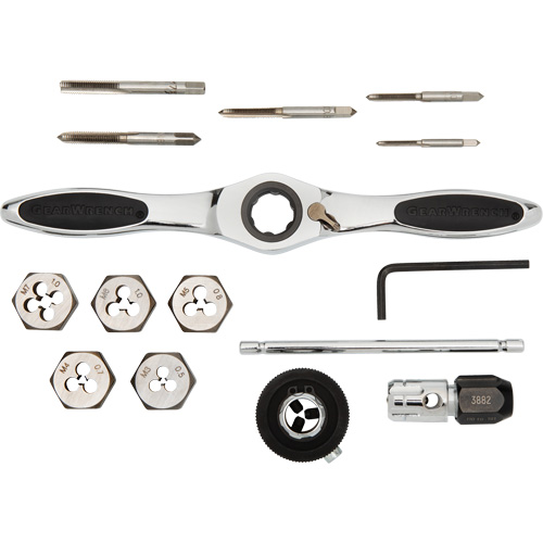 Metric Ratcheting Tap & Die Set, 15 Pieces Mukwa Safety Services