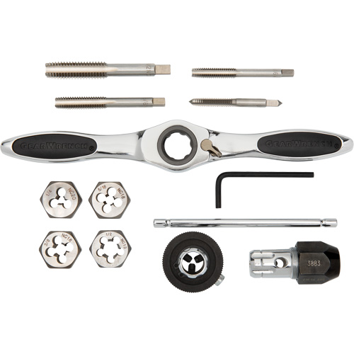 SAE Ratcheting Tap & Die Set, 13 Pieces Mukwa Safety Services