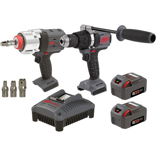 Hammer Drill & Impact Wrench Combo Kit, Lithium-Ion, 20 V Mukwa Safety Services