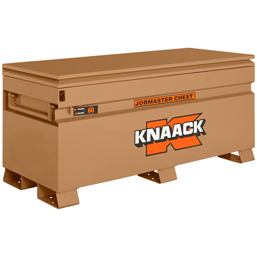 Model 60 Jobsite Chest with Padlock, 60" x 24" x 28-1/2", Steel, Tan Mukwa Safety Services