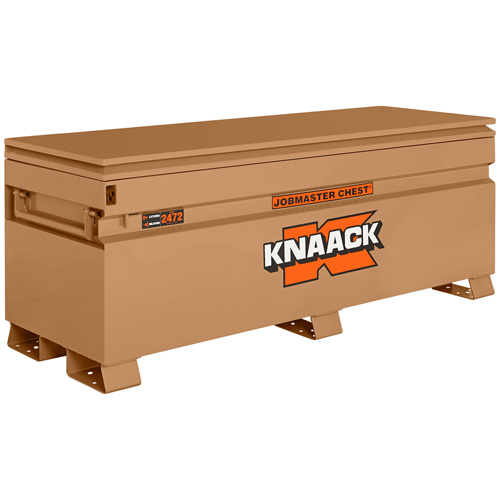 Model 2472 Jobsite Chest with Padlock, 72" x 24" x 28-1/4", Steel, Tan Mukwa Safety Services