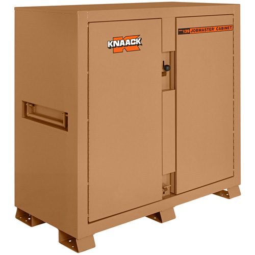 Model 139 Jobsite Cabinet with Padlock, Steel, 59.4 Cubic Feet, Tan Mukwa Safety Services
