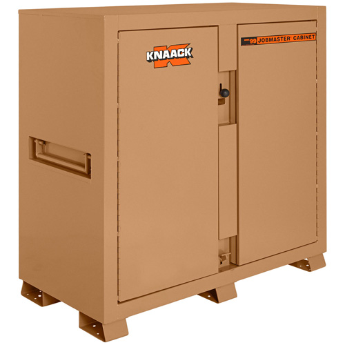 Model 99 Jobsite Cabinet with Double Doors & 2 Padlocks, Steel, 59.4 Cubic Feet, Tan Mukwa Safety Services