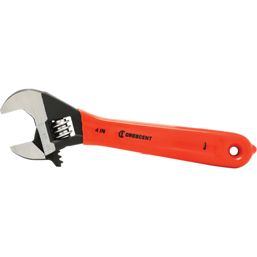 Adjustable Wrench, 4" L, 1/2" Max Width, Black Oxide Mukwa Safety Services