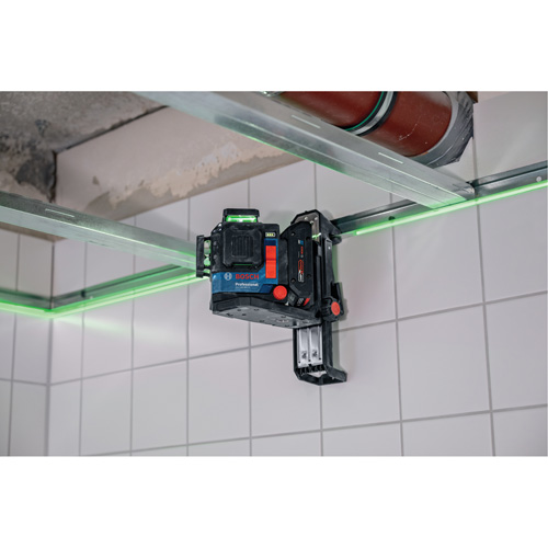 Laser dalignement/nivellement 360 connect&eacute; &agrave; faisceau vert &agrave; trois points Mukwa Safety Services