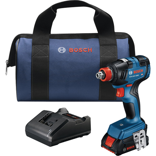 Ensemble visseuse/cl&eacute; &agrave; chocs 2-en-1 pour embouts et douilles, 1/2", 1800 lb-po Couple max., 18 V, Lithium-ion Mukwa Safety Services