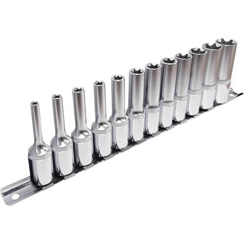 External TORX&reg; Socket Set, 12 Pcs, 3/8" Drive Size, Deep Mukwa Safety Services