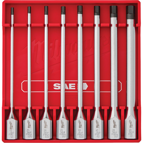 Long SAE Bit Socket Set, Hex, 3/8" Drive, 8 Pcs Mukwa Safety Services